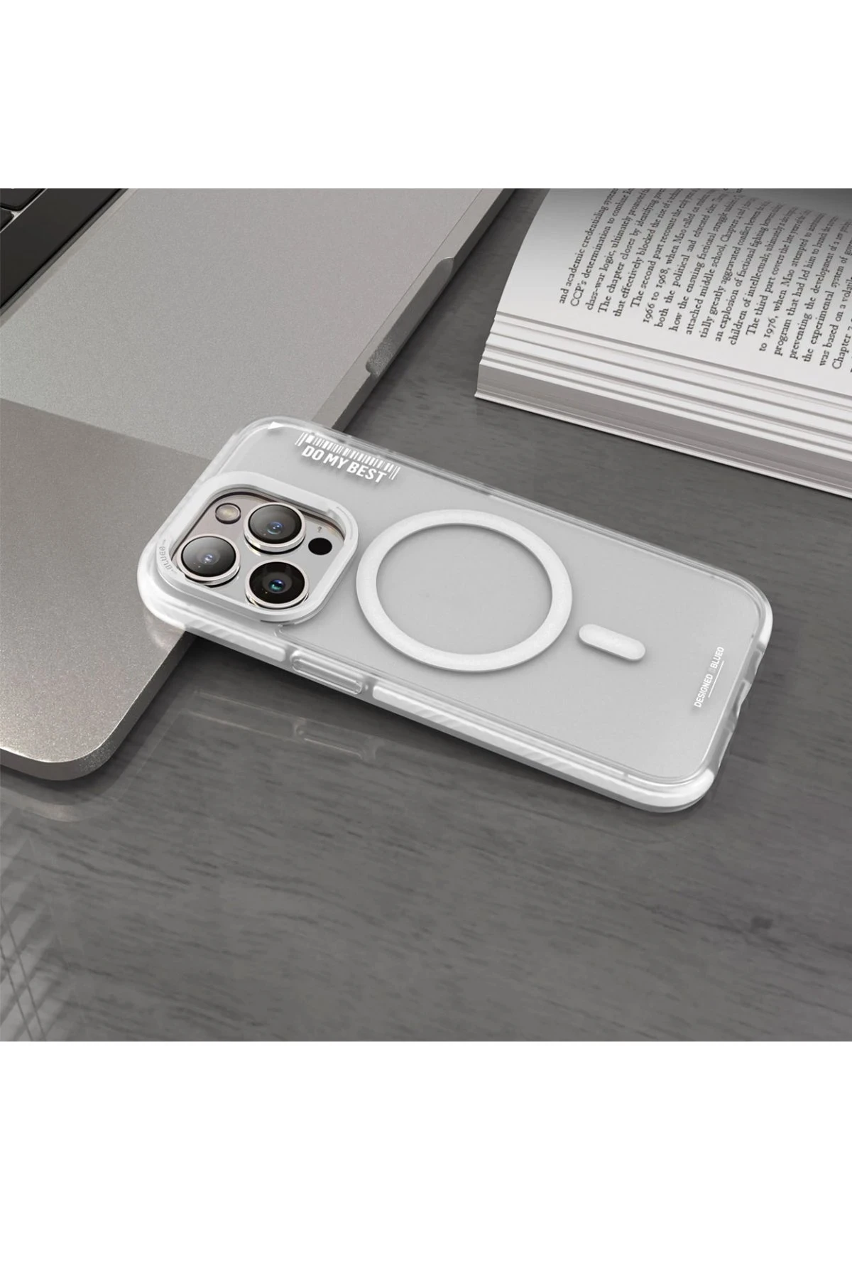 Newface Apple iPhone 14 Pro Kılıf Blueo Friendly Magsafe Kapak - Beyaz — görsel 4