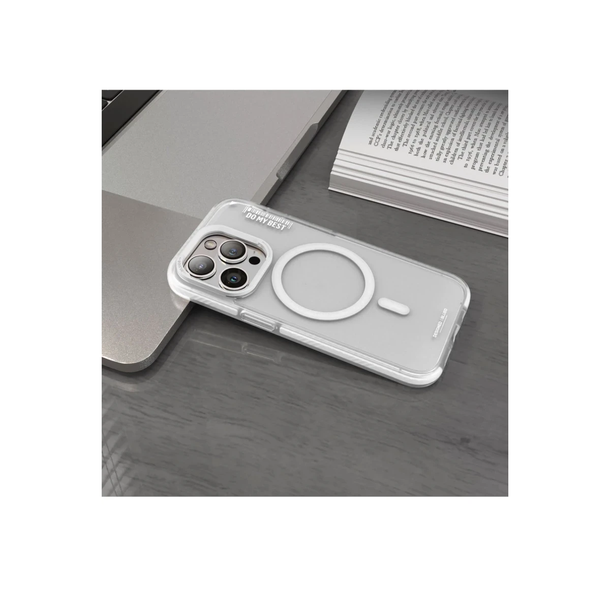 Newface Apple iPhone 14 Pro Kılıf Blueo Friendly Magsafe Kapak - Beyaz — görsel 10