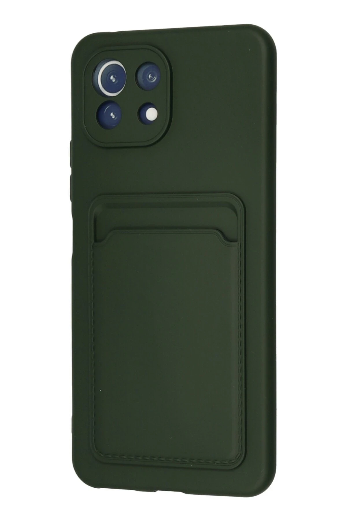 Newface Xiaomi Mi 11 Kılıf Kelvin Kartvizitli Silikon - Koyu Yeşil