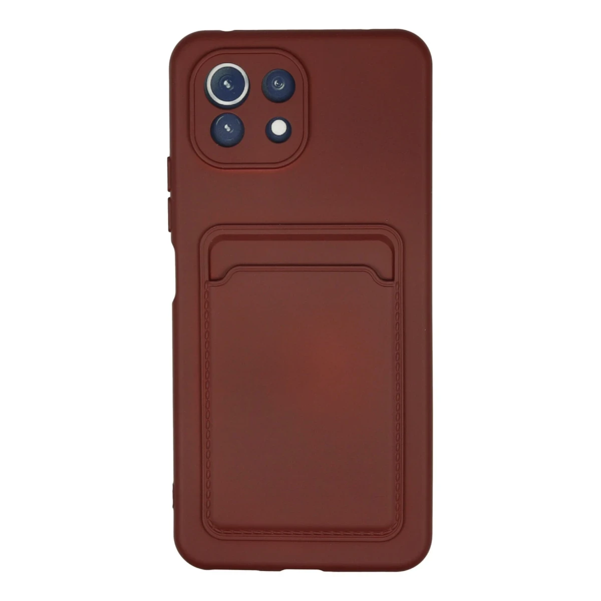 Newface Xiaomi Mi 11 Kılıf Kelvin Kartvizitli Silikon - Bordo