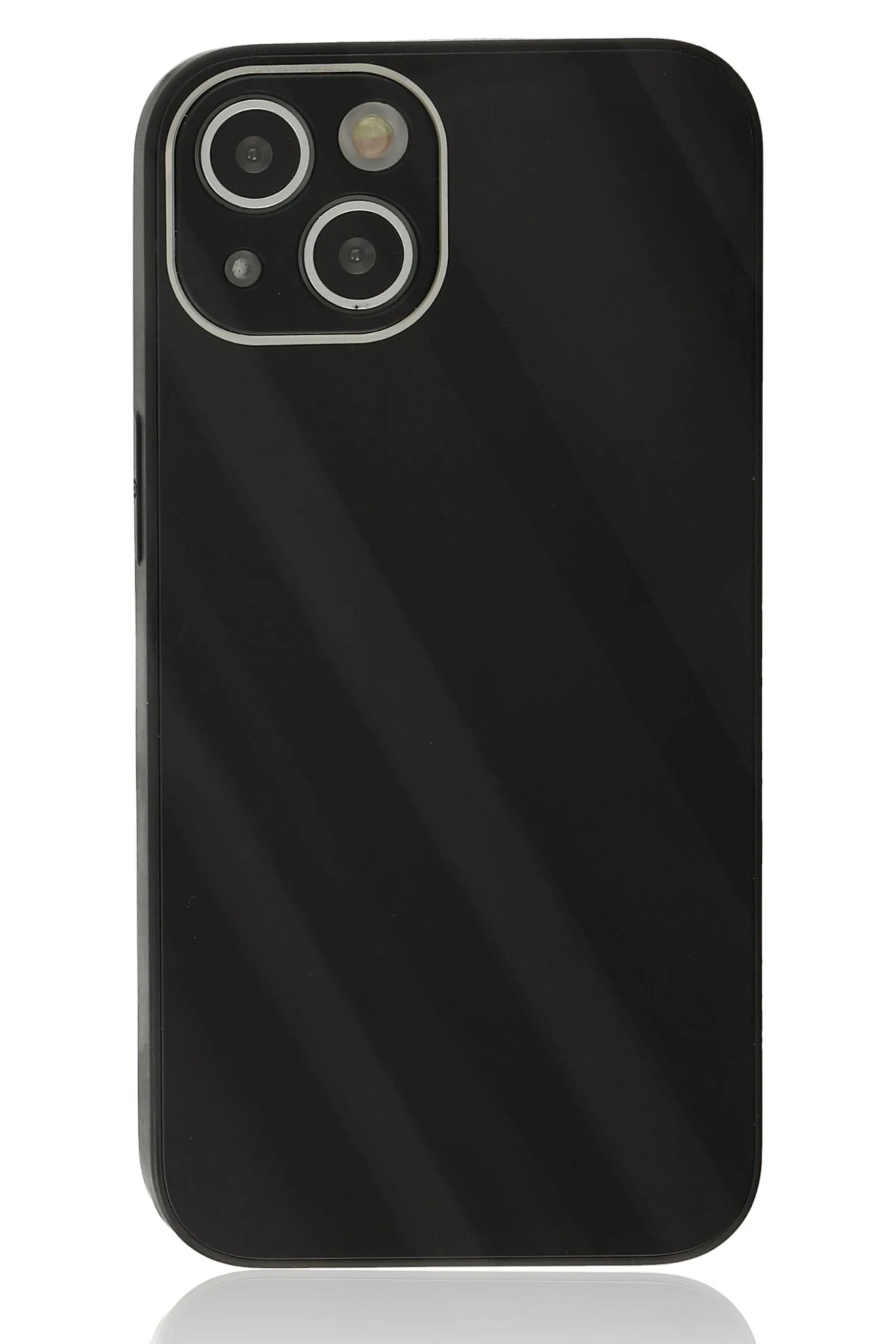 Newface Apple iPhone 14 Plus Kılıf Glass Kapak - Siyah