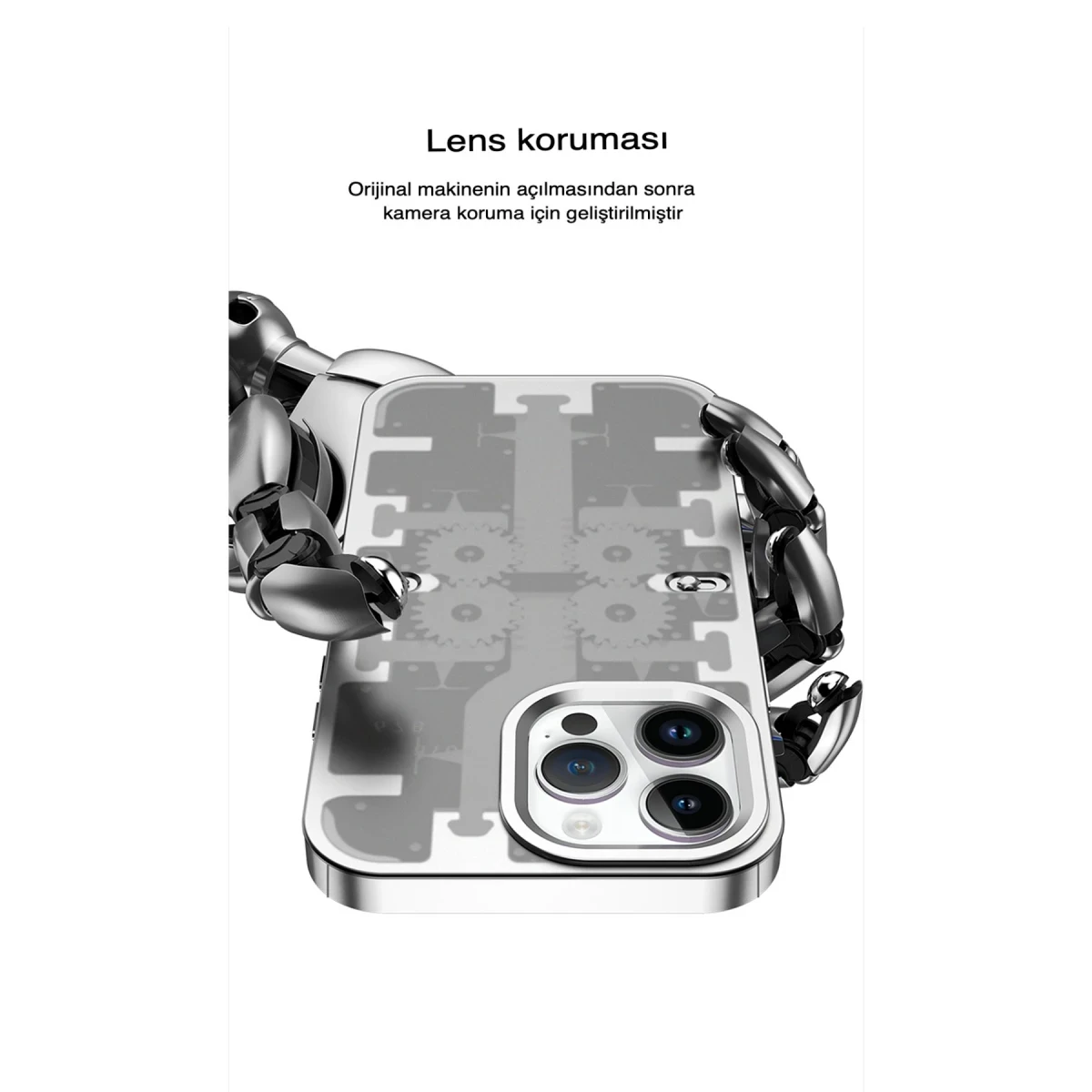 Newface Apple iPhone 13 Pro Max Kılıf Mekanik Bumper Kapak - Siyah — görsel 7