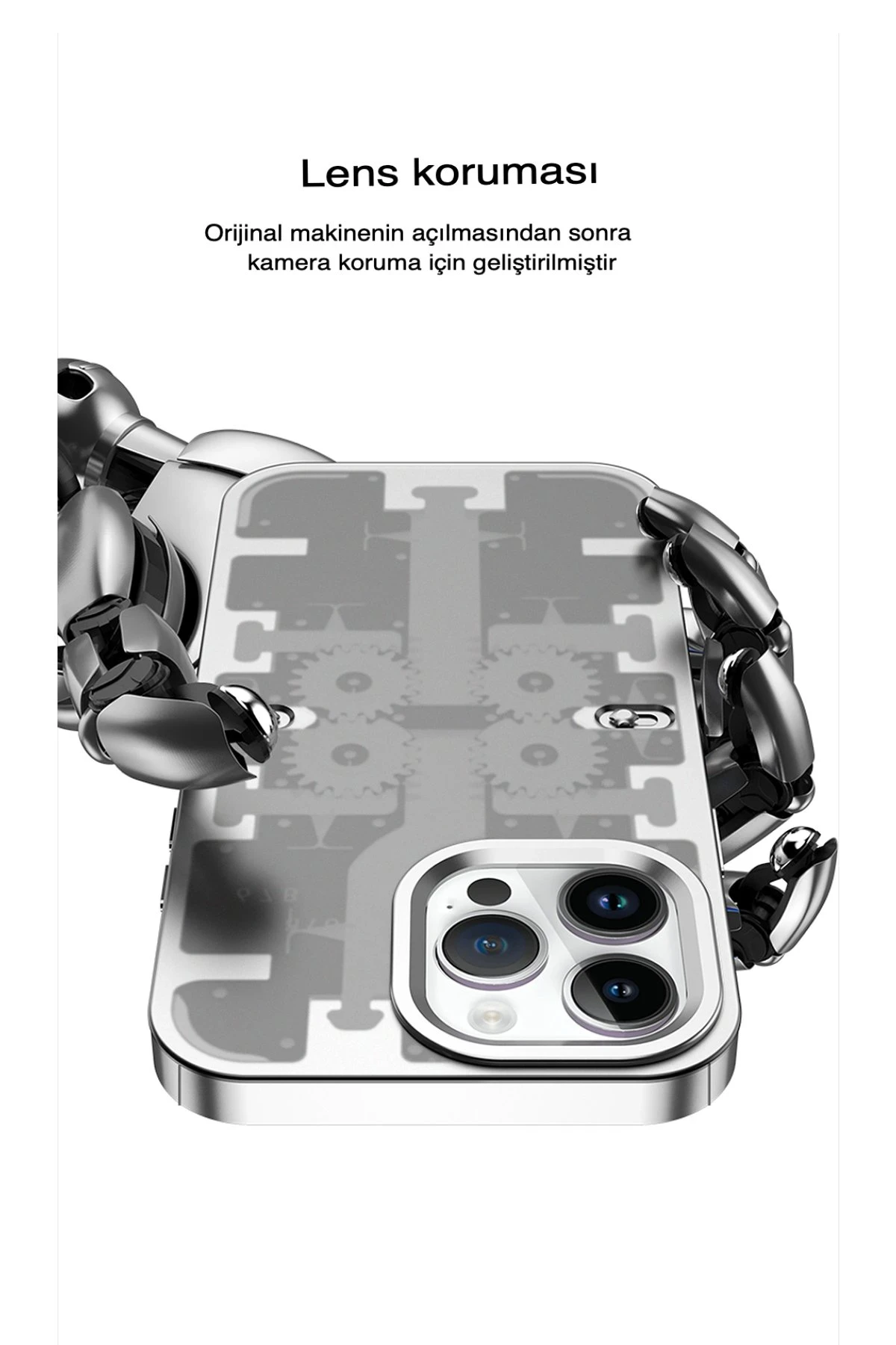 Newface Apple iPhone 14 Kılıf Mekanik Bumper Kapak - Siyah — görsel 2