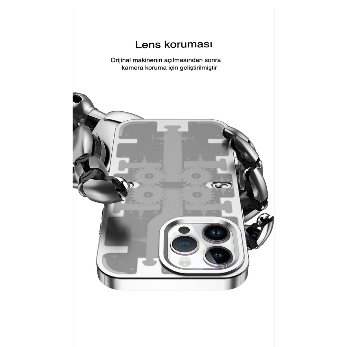 Newface Apple iPhone 14 Kılıf Mekanik Bumper Kapak - Siyah — görsel 12