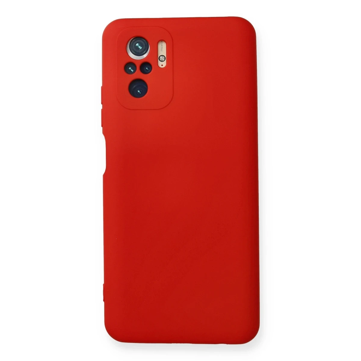 Xiaomi Redmi Note 10 Kılıf Nano içi Kadife Silikon - Kırmızı