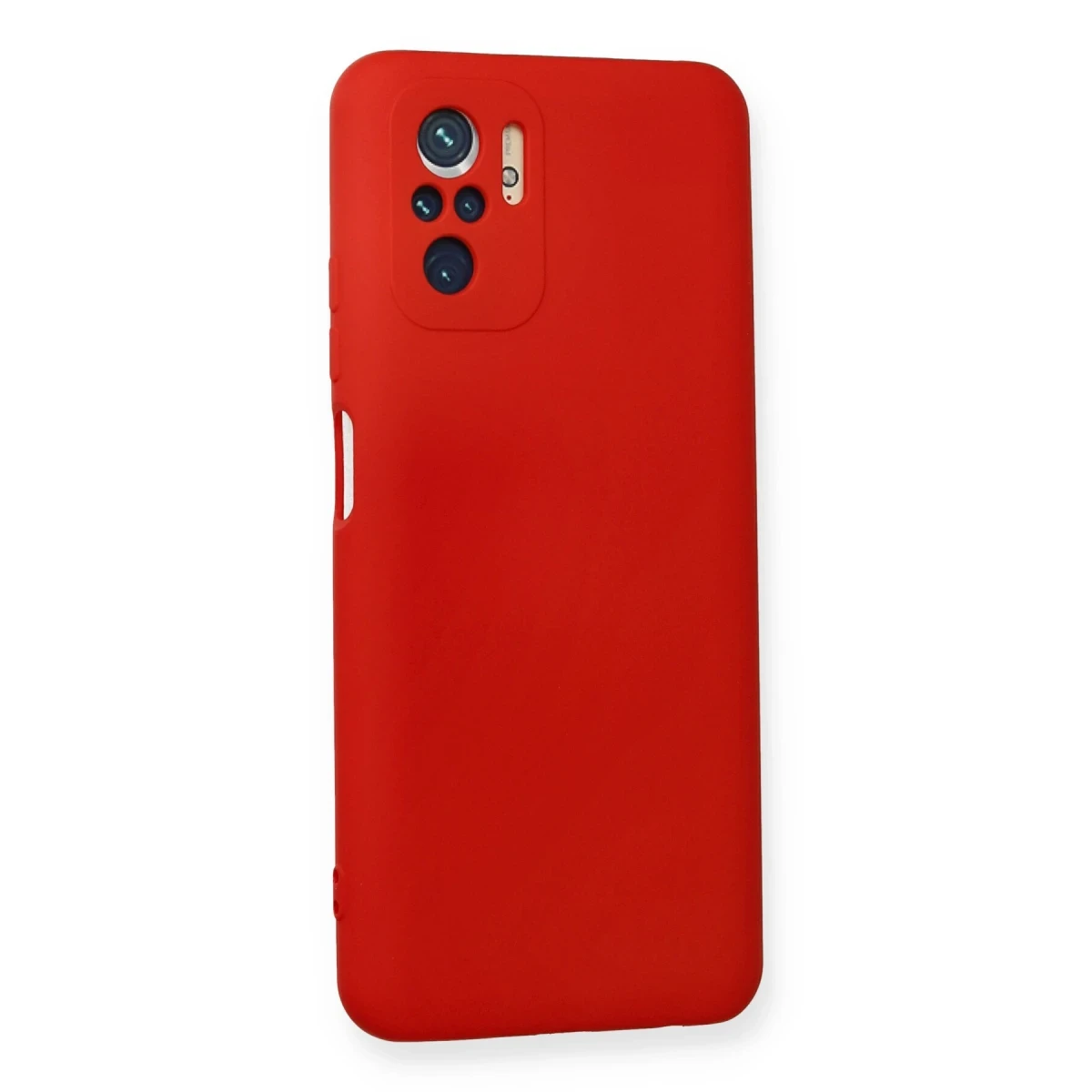 Xiaomi Redmi Note 10 Kılıf Nano içi Kadife Silikon - Kırmızı