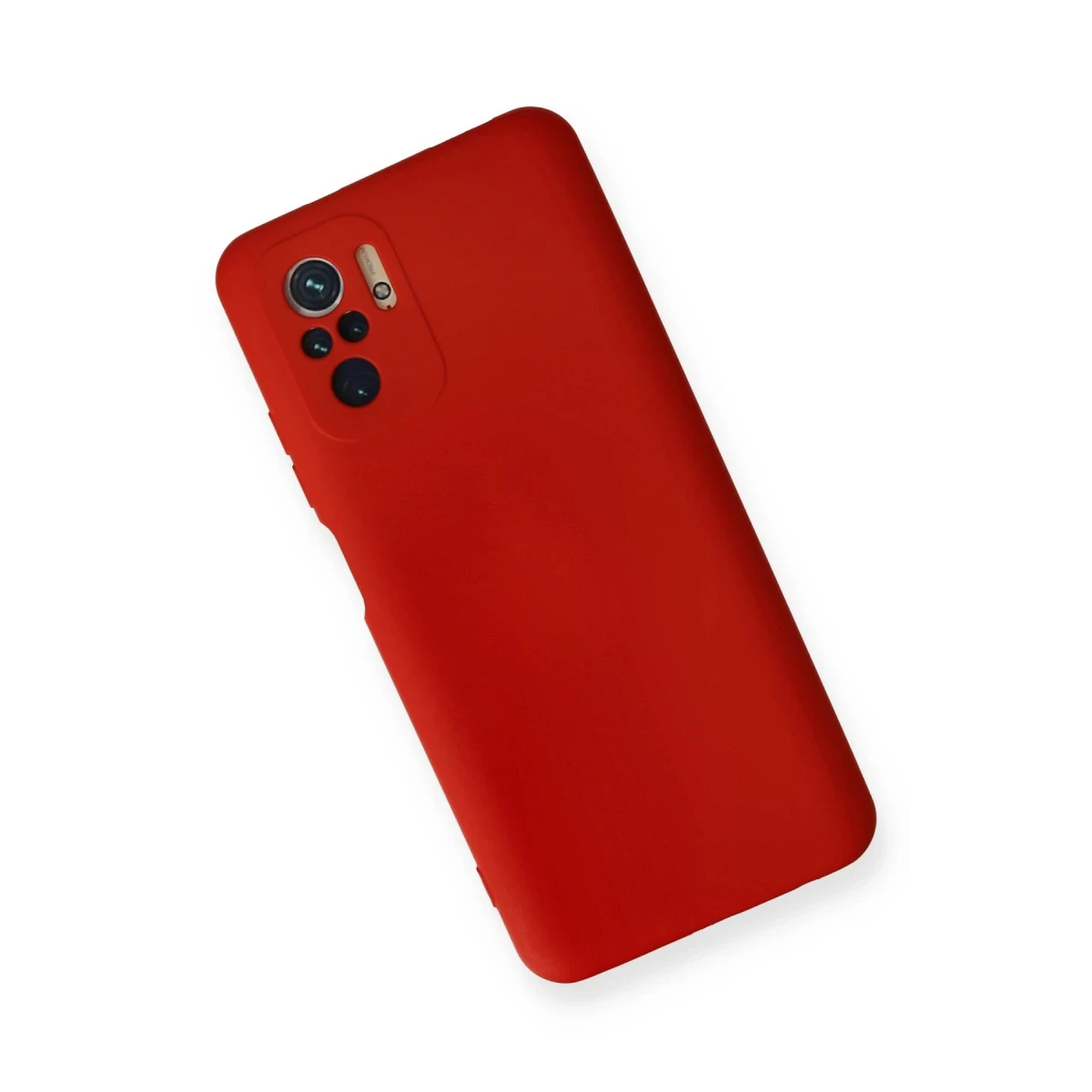 Xiaomi Redmi Note 10 Kılıf Nano içi Kadife Silikon - Kırmızı