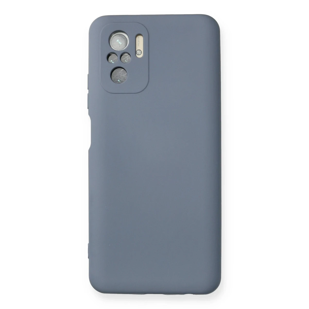 Newface Xiaomi Redmi Note 10 Kılıf Nano içi Kadife Silikon - Gri