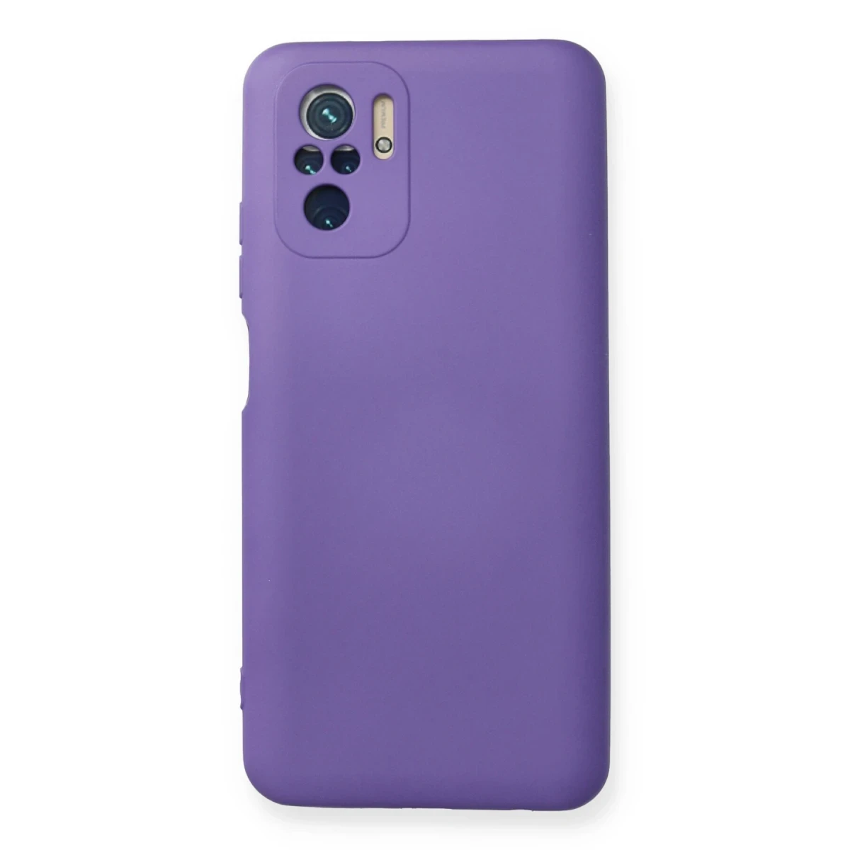 Newface Xiaomi Redmi Note 10 Kılıf Nano içi Kadife Silikon - Mor