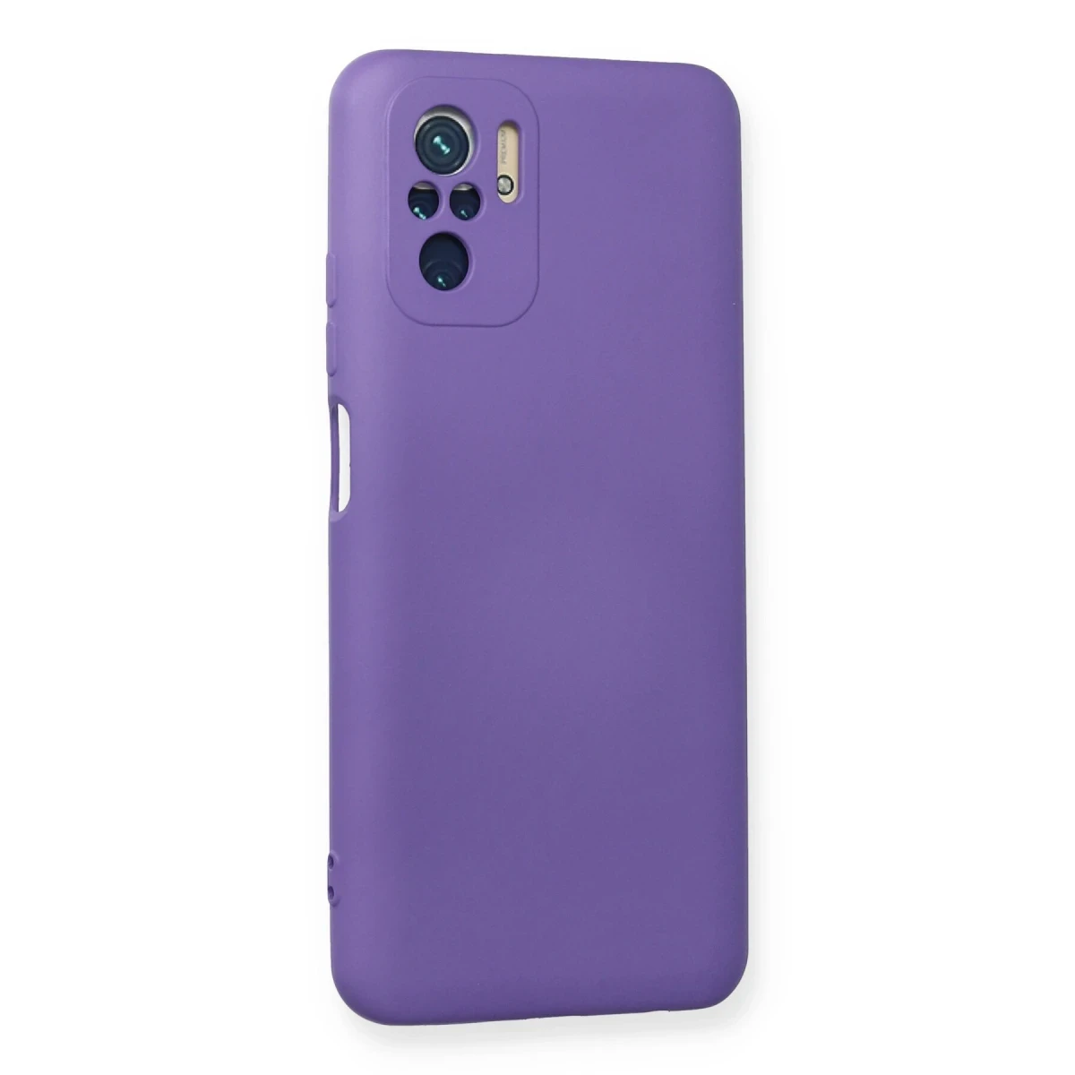 Newface Xiaomi Redmi Note 10 Kılıf Nano içi Kadife Silikon - Mor