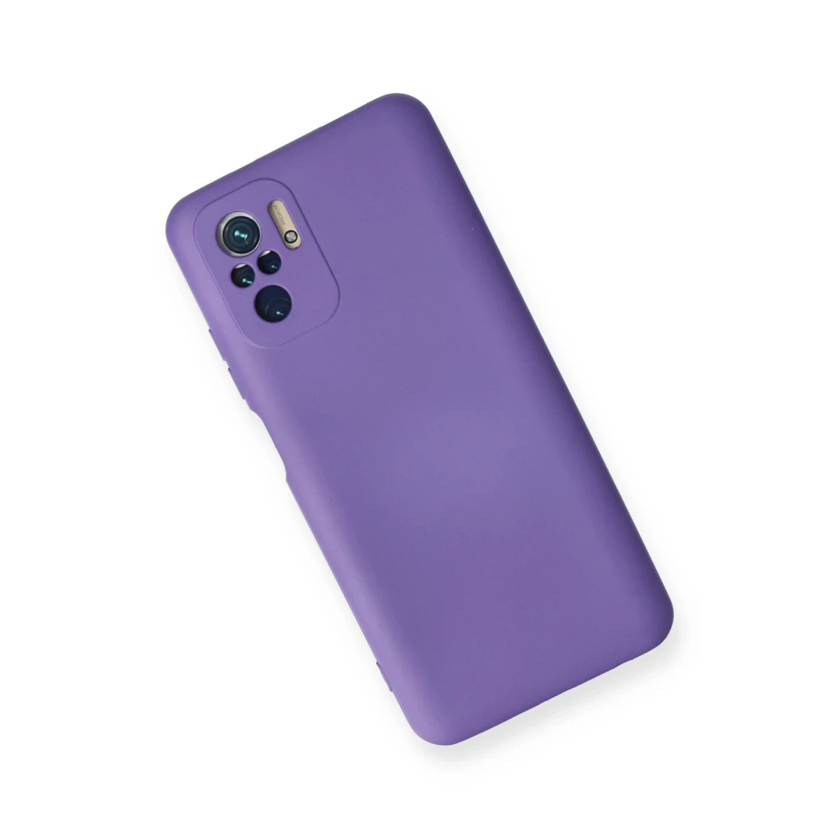 Newface Xiaomi Redmi Note 10 Kılıf Nano içi Kadife Silikon - Mor