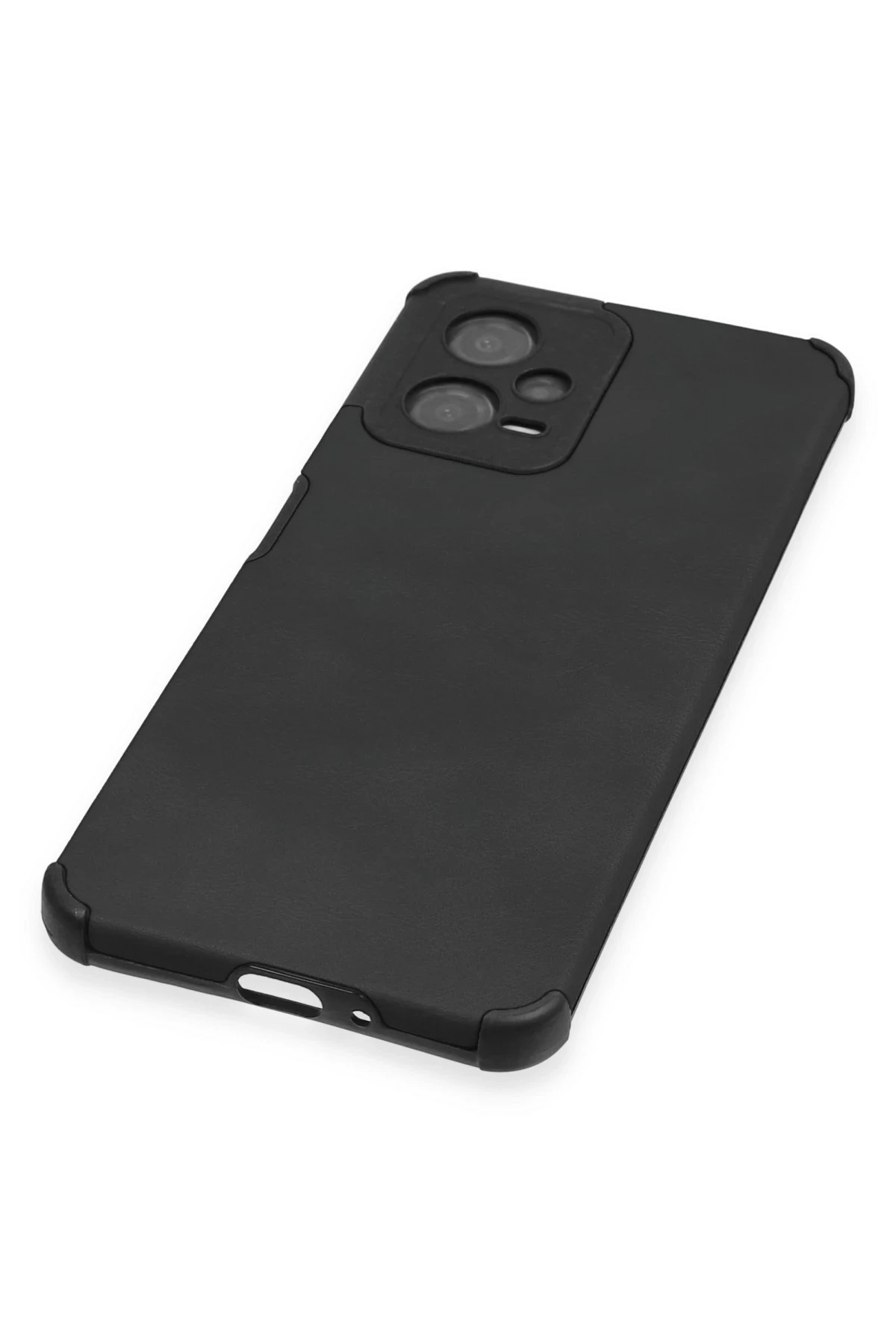 Newface Xiaomi Redmi Note 12 5G Kılıf Loop Deri Silikon - Siyah