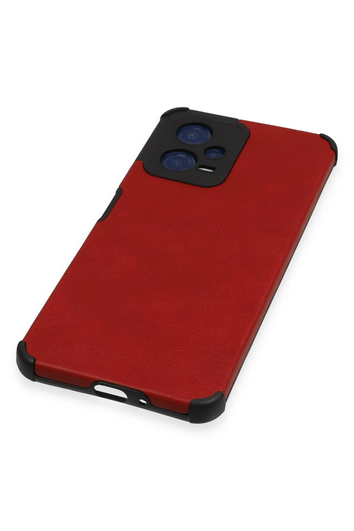 Newface Xiaomi Redmi Note 12 5G Kılıf Loop Deri Silikon - Kırmızı