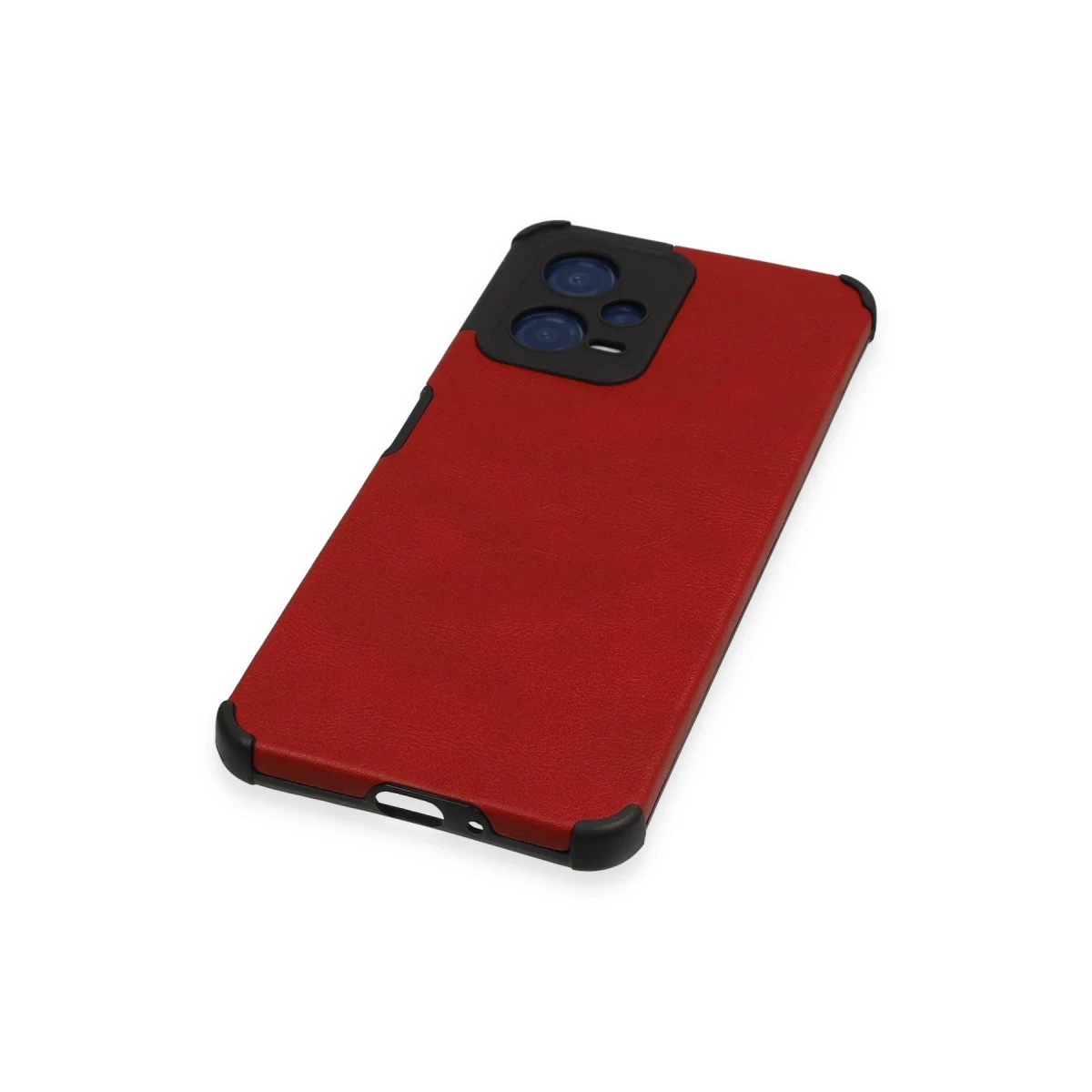 Newface Xiaomi Redmi Note 12 5G Kılıf Loop Deri Silikon - Kırmızı