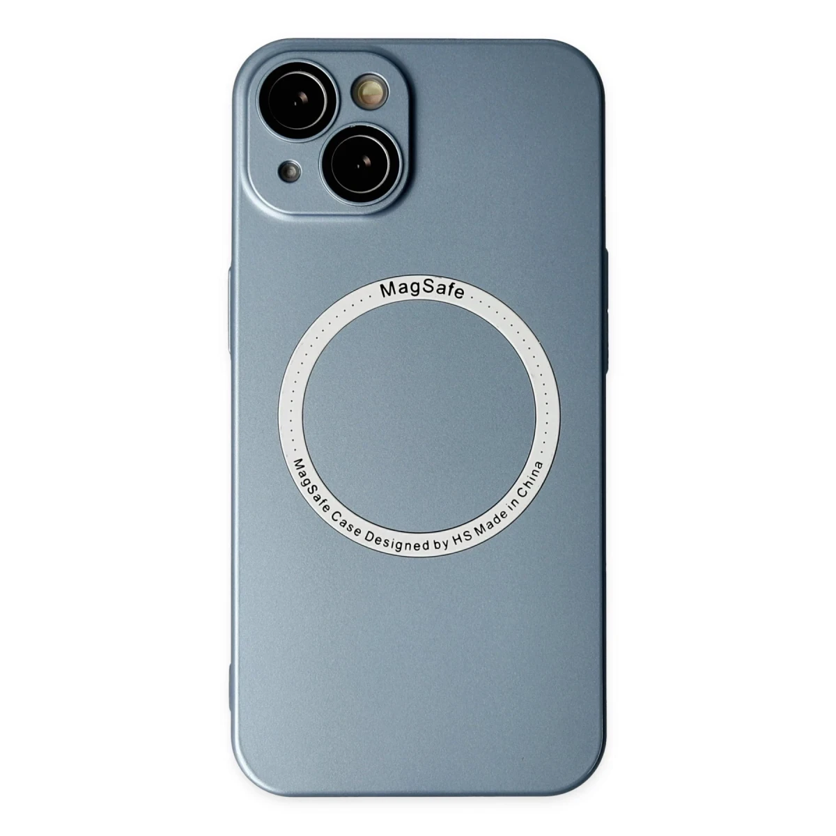 Newface Apple iPhone 14 Plus Kılıf Jack Magneticsafe Lens Silikon - Sierra Blue