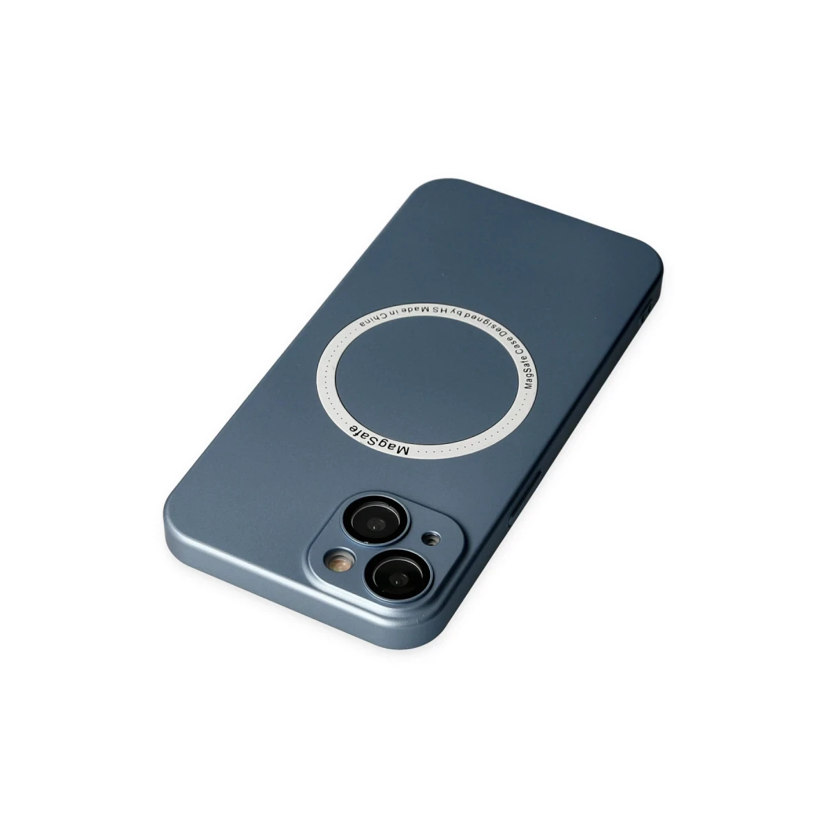 Newface Apple iPhone 14 Plus Kılıf Jack Magneticsafe Lens Silikon - Sierra Blue
