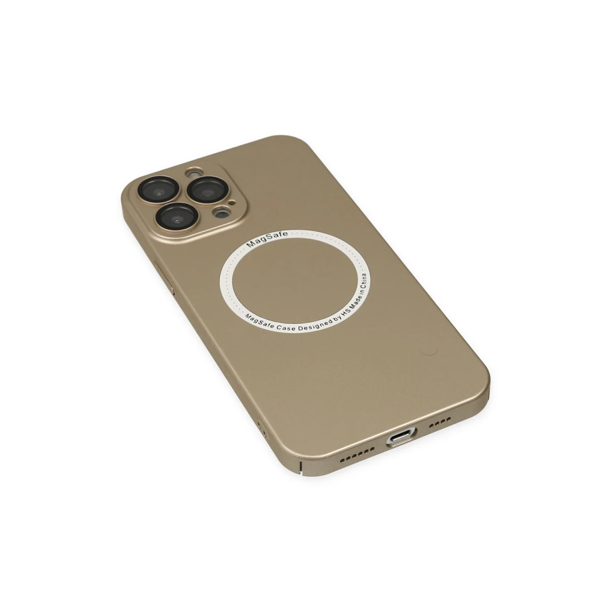 Newface Apple iPhone 14 Pro Kılıf Jack Magneticsafe Lens Silikon - Gold