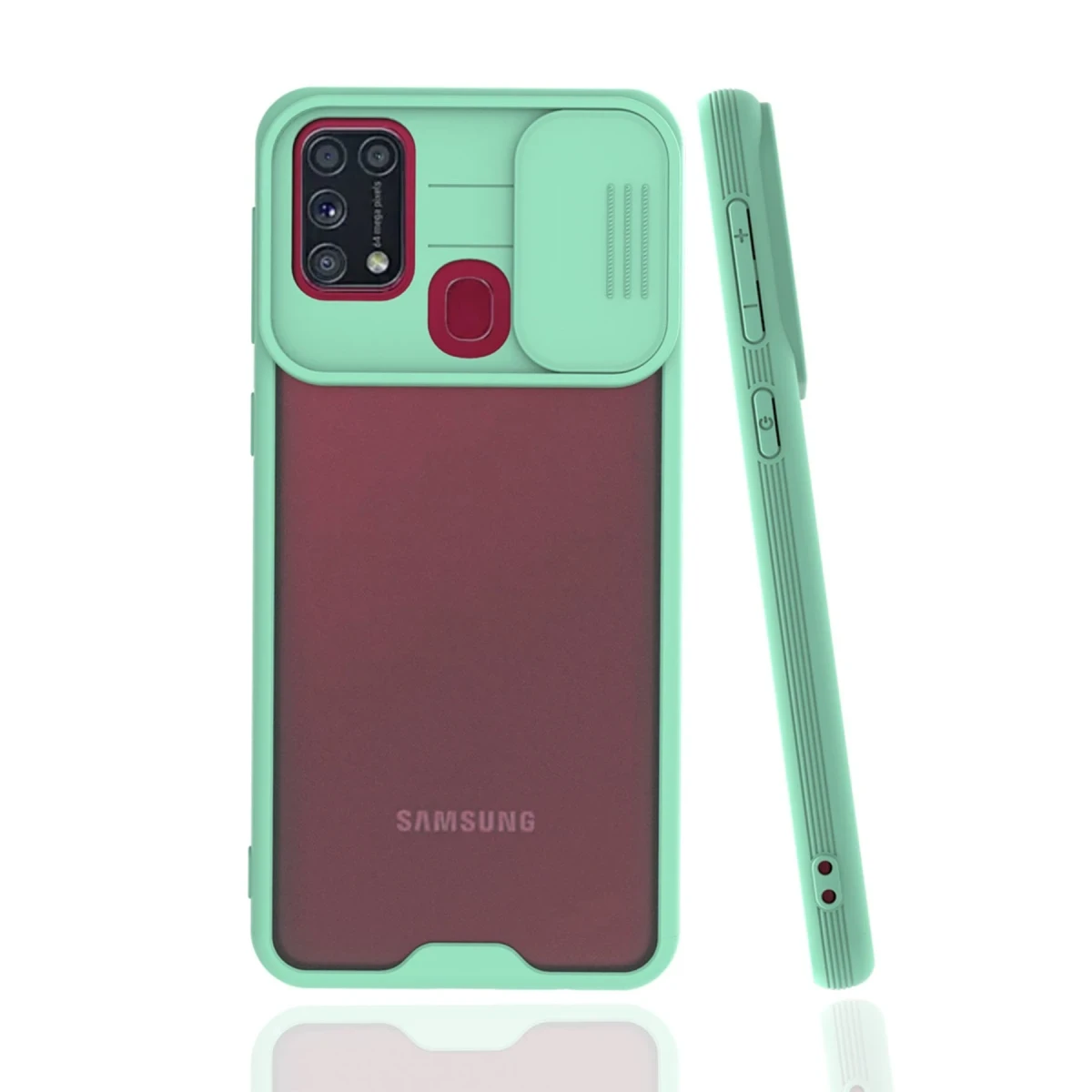 Newface Samsung Galaxy M31 Kılıf Platin Kamera Koruma Silikon - Açık Yeşil — görsel 2