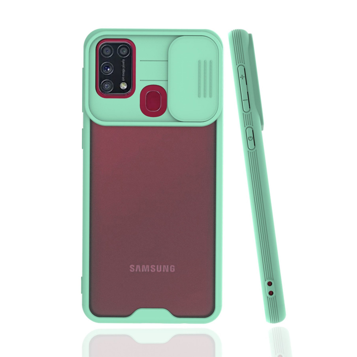 Newface Samsung Galaxy M31 Kılıf Platin Kamera Koruma Silikon - Açık Yeşil — görsel 3
