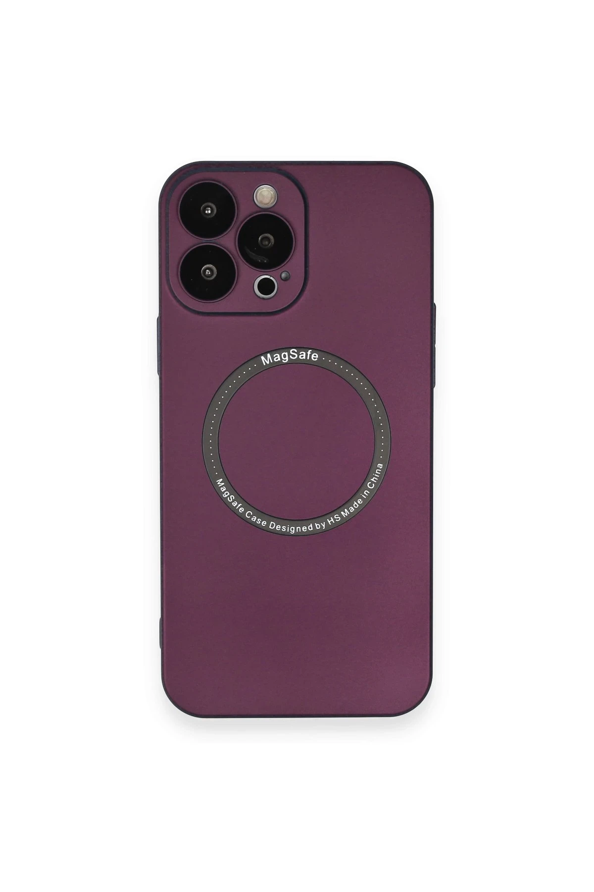 Newface iPhone 14 Pro Kılıf Jack Magneticsafe Lens Silikon - Mürdüm