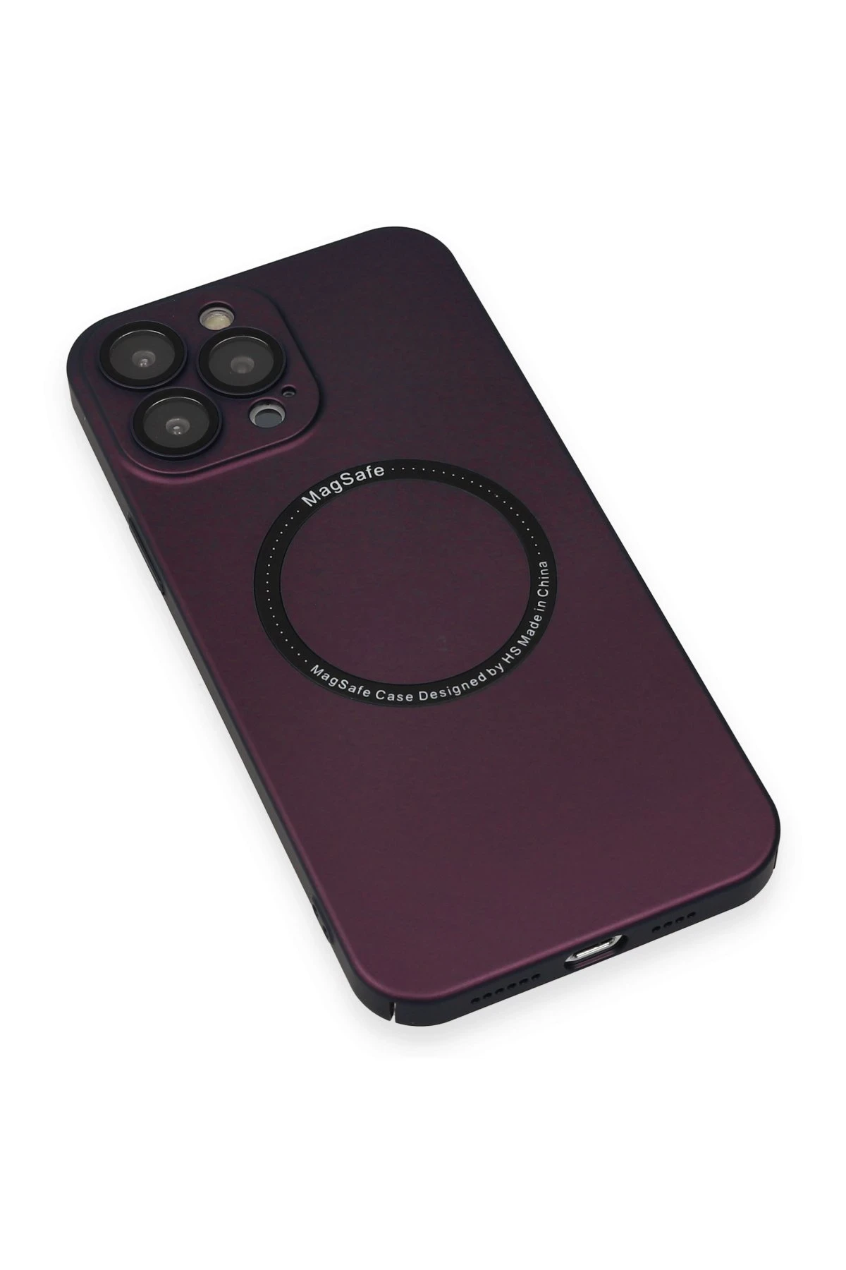 Newface iPhone 14 Pro Kılıf Jack Magneticsafe Lens Silikon - Mürdüm