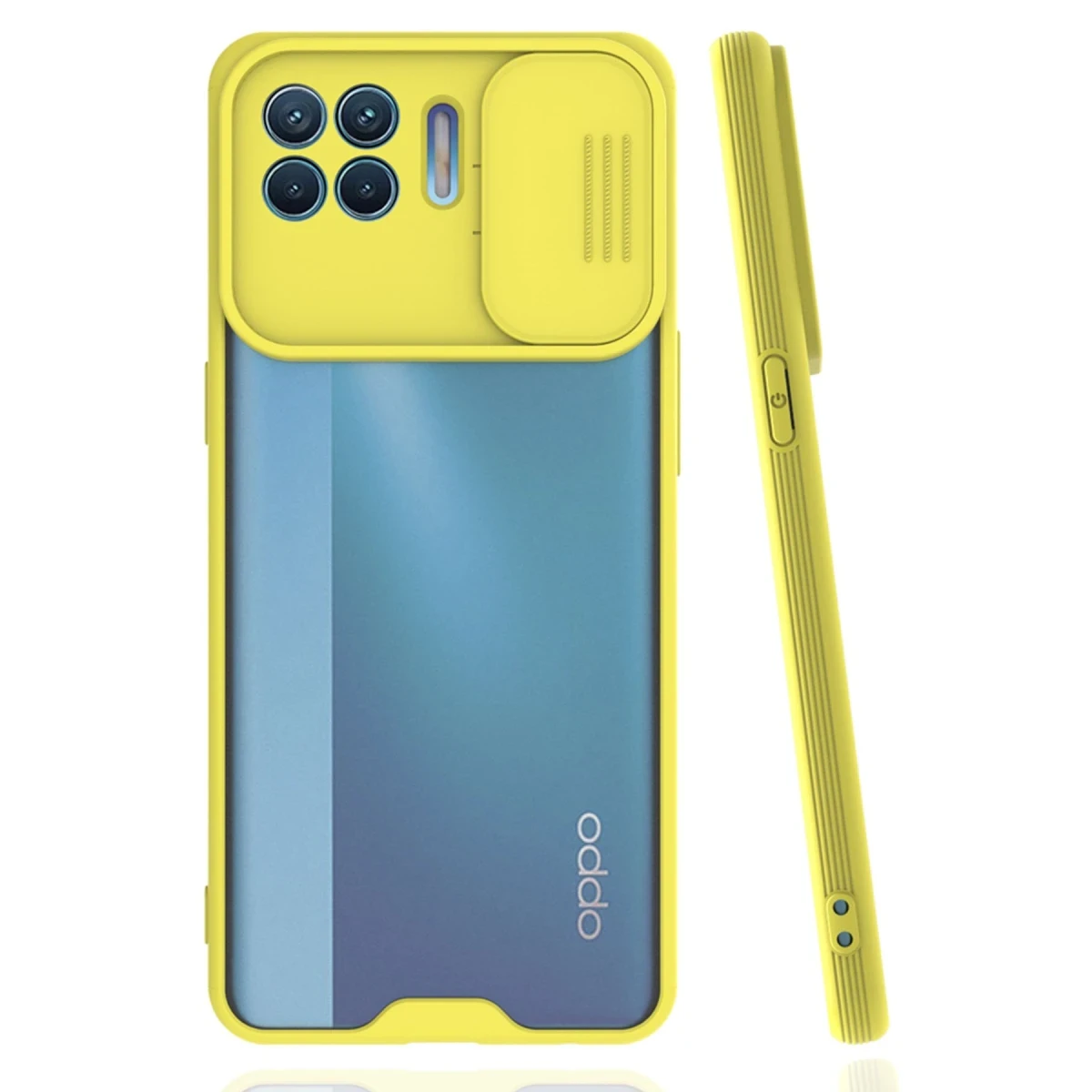 Newface Oppo Reno 4 Lite Kılıf Platin Kamera Koruma Silikon - Sarı — görsel 2