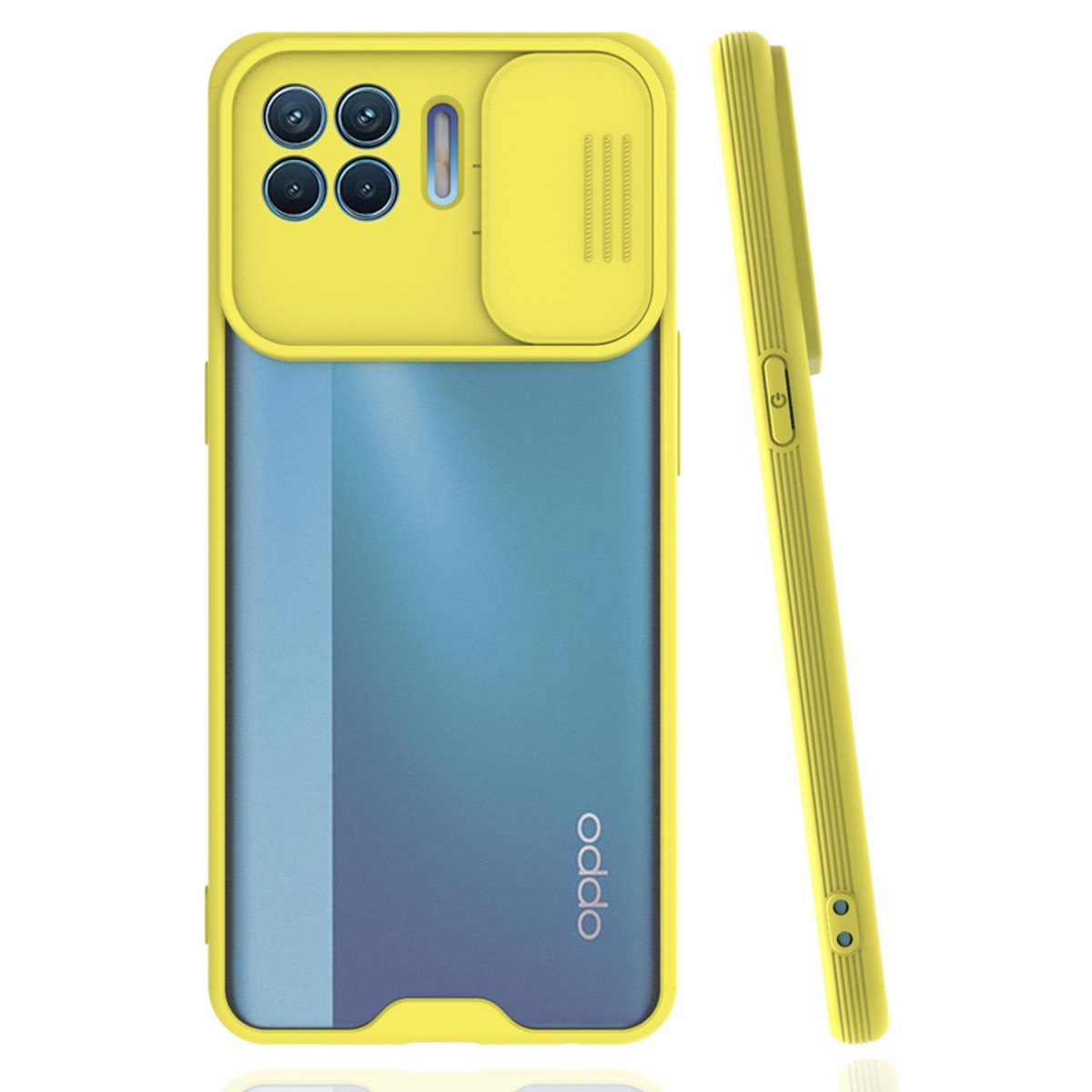 Newface Oppo Reno 4 Lite Kılıf Platin Kamera Koruma Silikon - Sarı — görsel 3