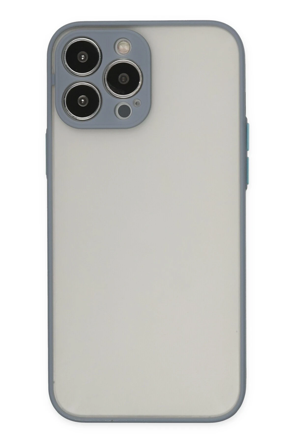 Newface iPhone 14 Pro Max Kılıf Montreal Silikon Kapak - Gri
