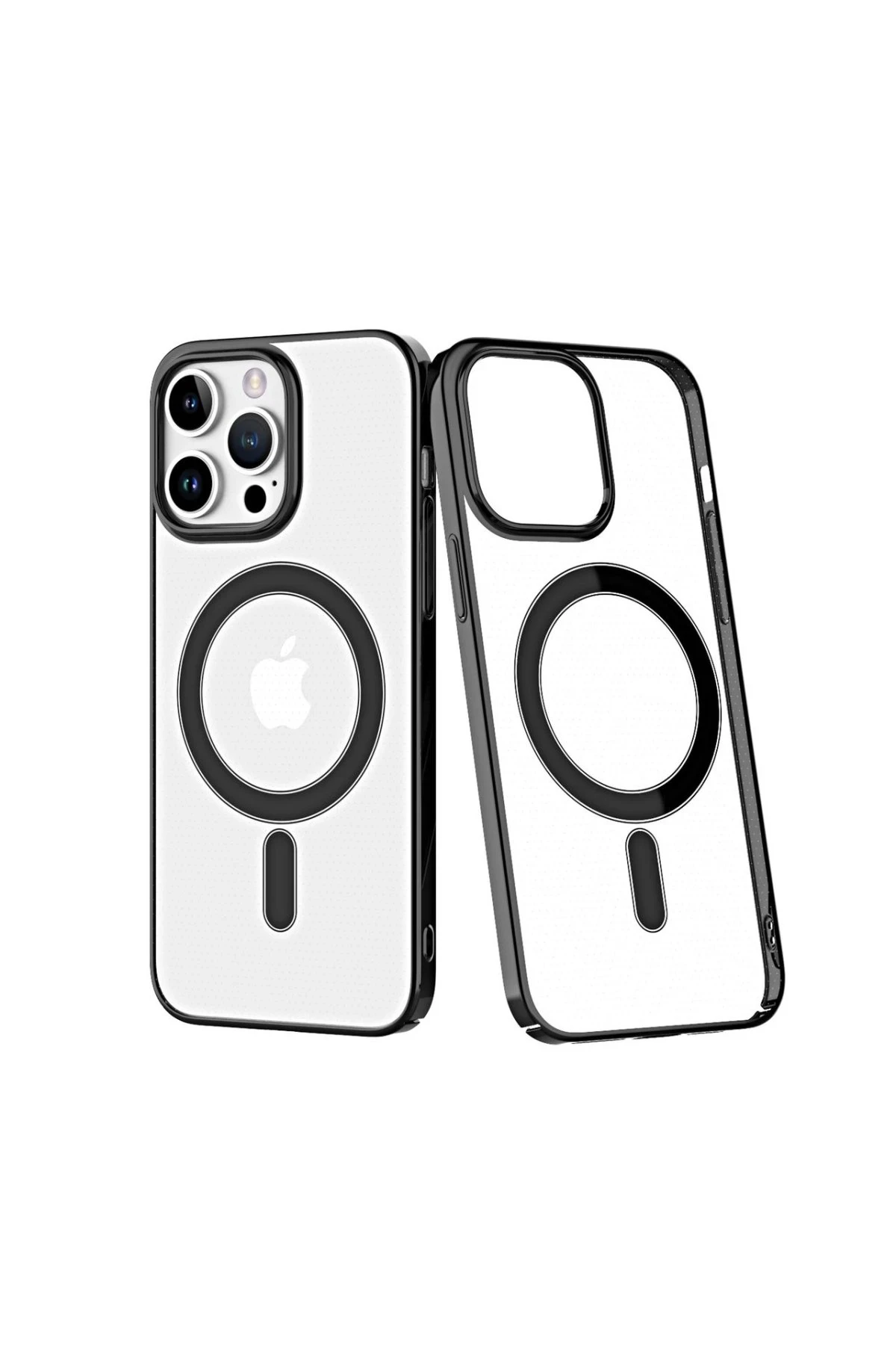 Newface Apple iPhone 13 Pro Max Kılıf Element Magneticsafe Sert Kapak - Siyah