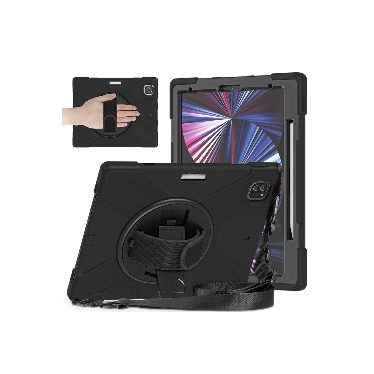 Newface Apple iPad Pro 12.9 (2020) Kılıf Amazing Tablet Kapak - Siyah — görsel 9