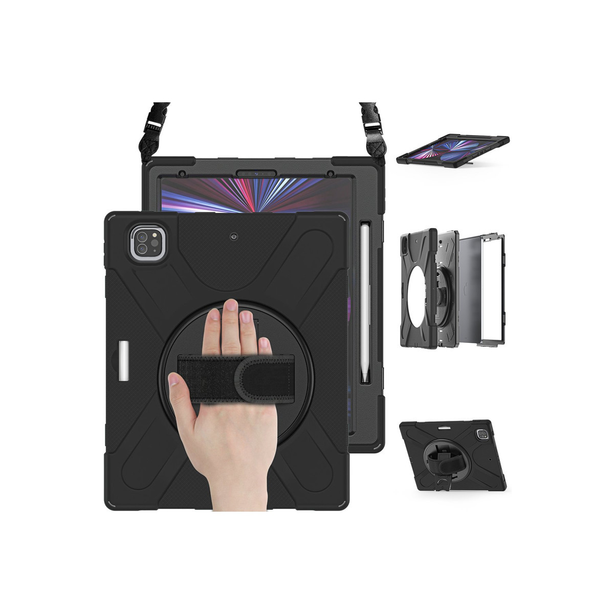 Newface Apple iPad Pro 12.9 (2020) Kılıf Amazing Tablet Kapak - Siyah — görsel 10