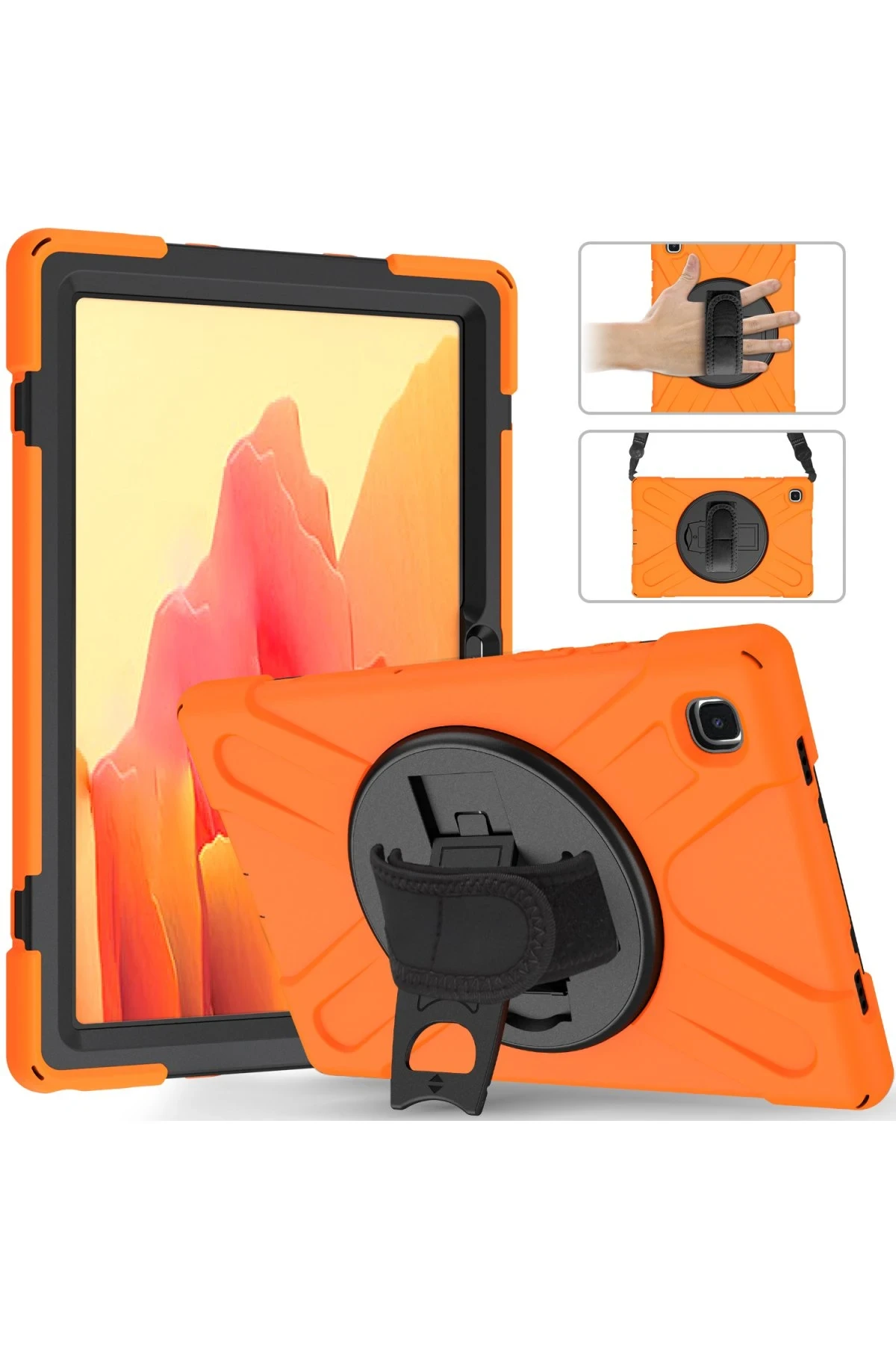 Newface Samsung Galaxy T220 Tab A7 Lite 8.7 Kılıf Amazing Tablet Kapak - Turuncu