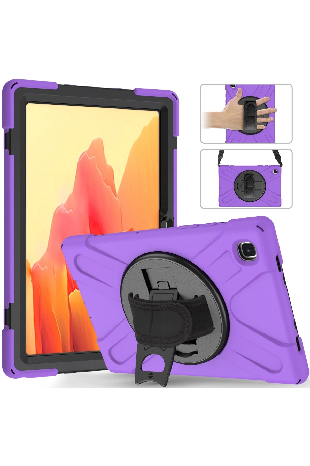 Newface Samsung Galaxy T220 Tab A7 Lite 8.7 Kılıf Amazing Tablet Kapak - Mor