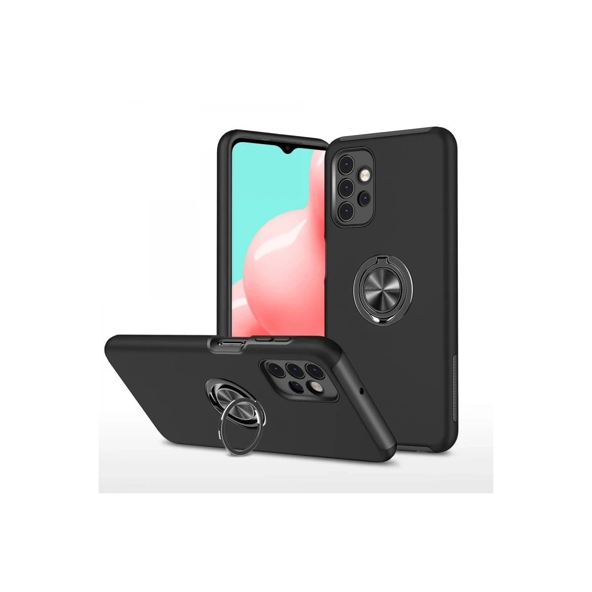 Newface Samsung Galaxy A72 Kılıf Elit Yüzüklü Kapak - Siyah — görsel 6