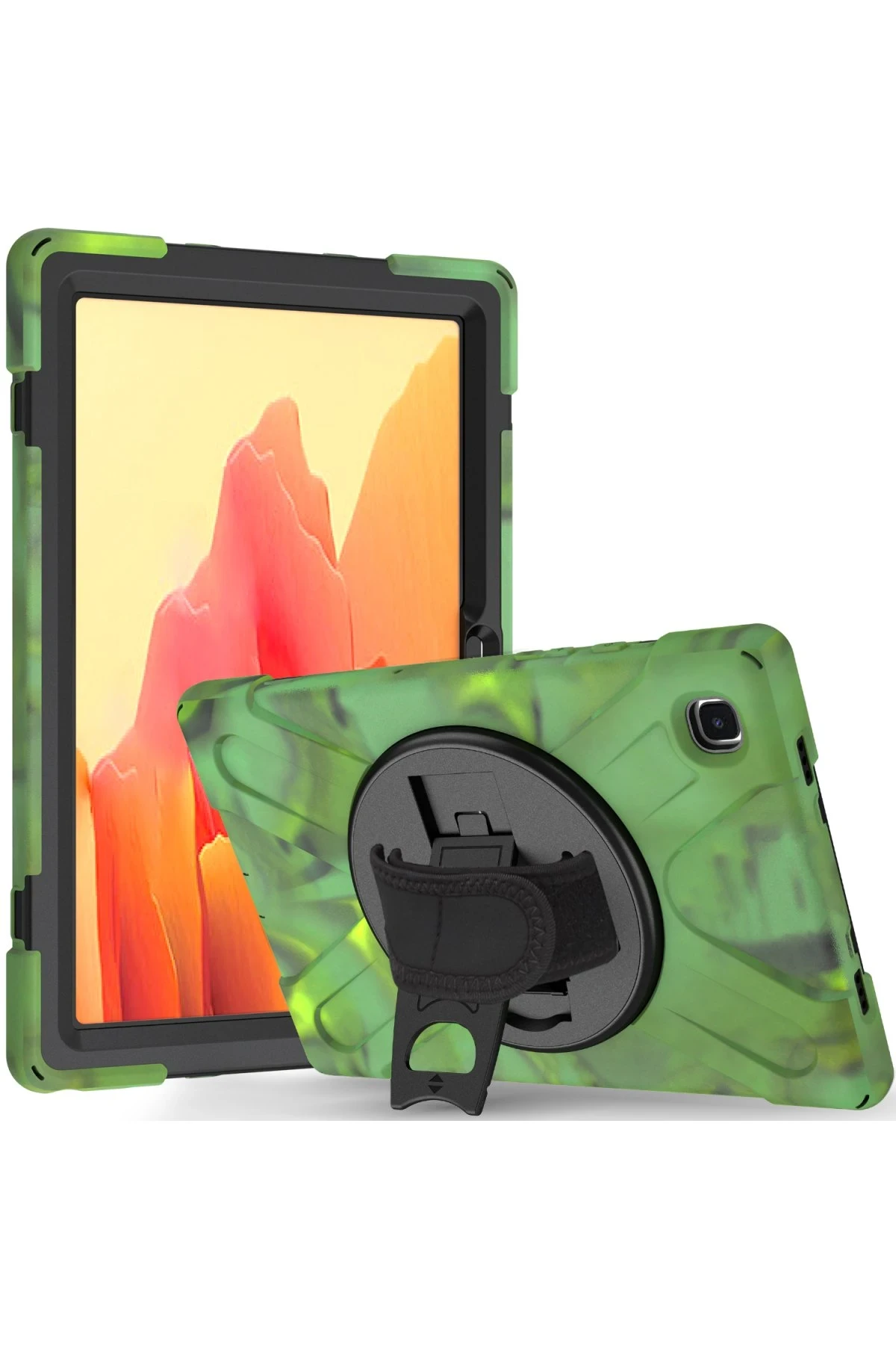 Newface Samsung Galaxy T220 Tab A7 Lite 8.7 Kılıf Amazing Tablet Kapak - Kamuflaj