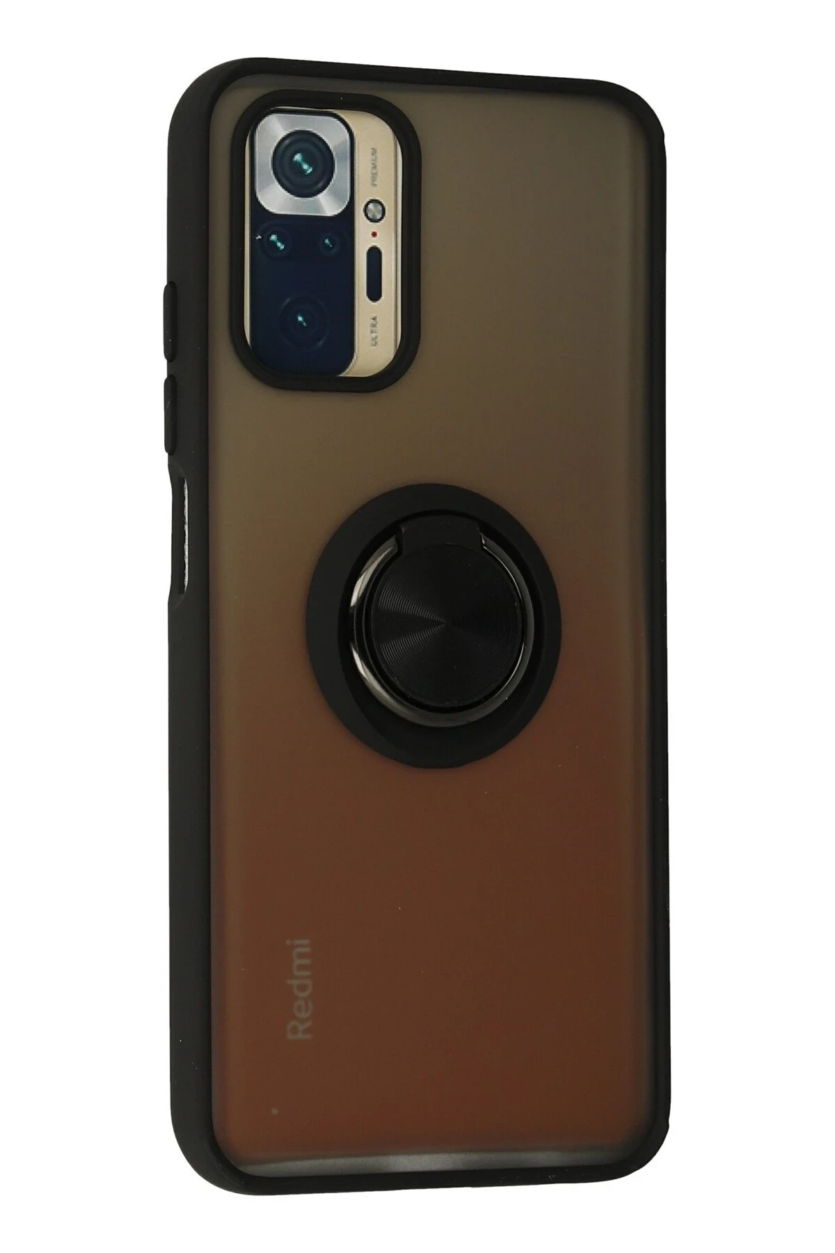 Newface Xiaomi Redmi Note 10 Kılıf Montreal Yüzüklü Silikon Kapak - Siyah — görsel 2