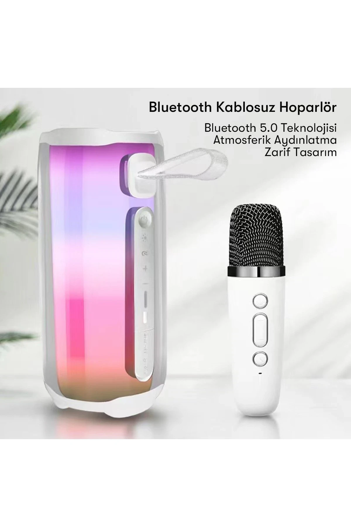 Newface Pluse 5 Mikrofonlu RGB Kablosuz Hoparlör - Siyah — görsel 4
