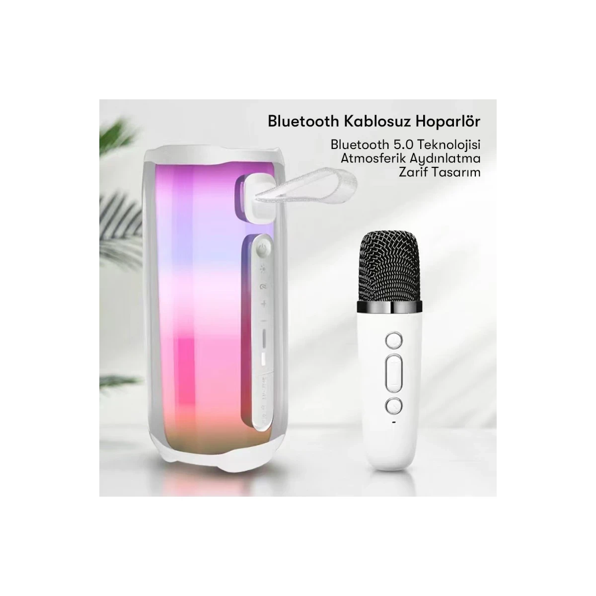 Newface Pluse 5 Mikrofonlu RGB Kablosuz Hoparlör - Siyah — görsel 9
