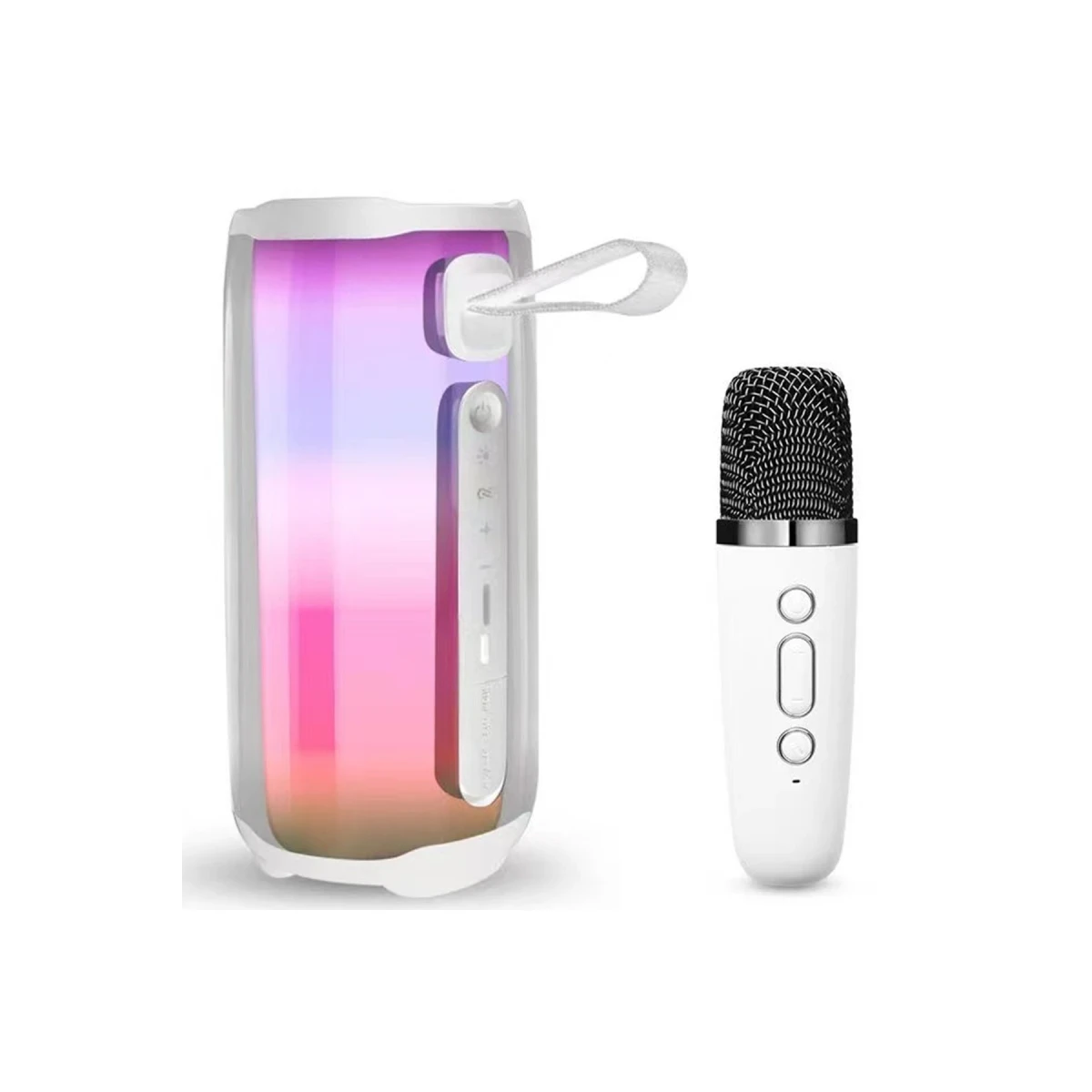 Newface Pluse 5 Mikrofonlu RGB Kablosuz Hoparlör - Beyaz