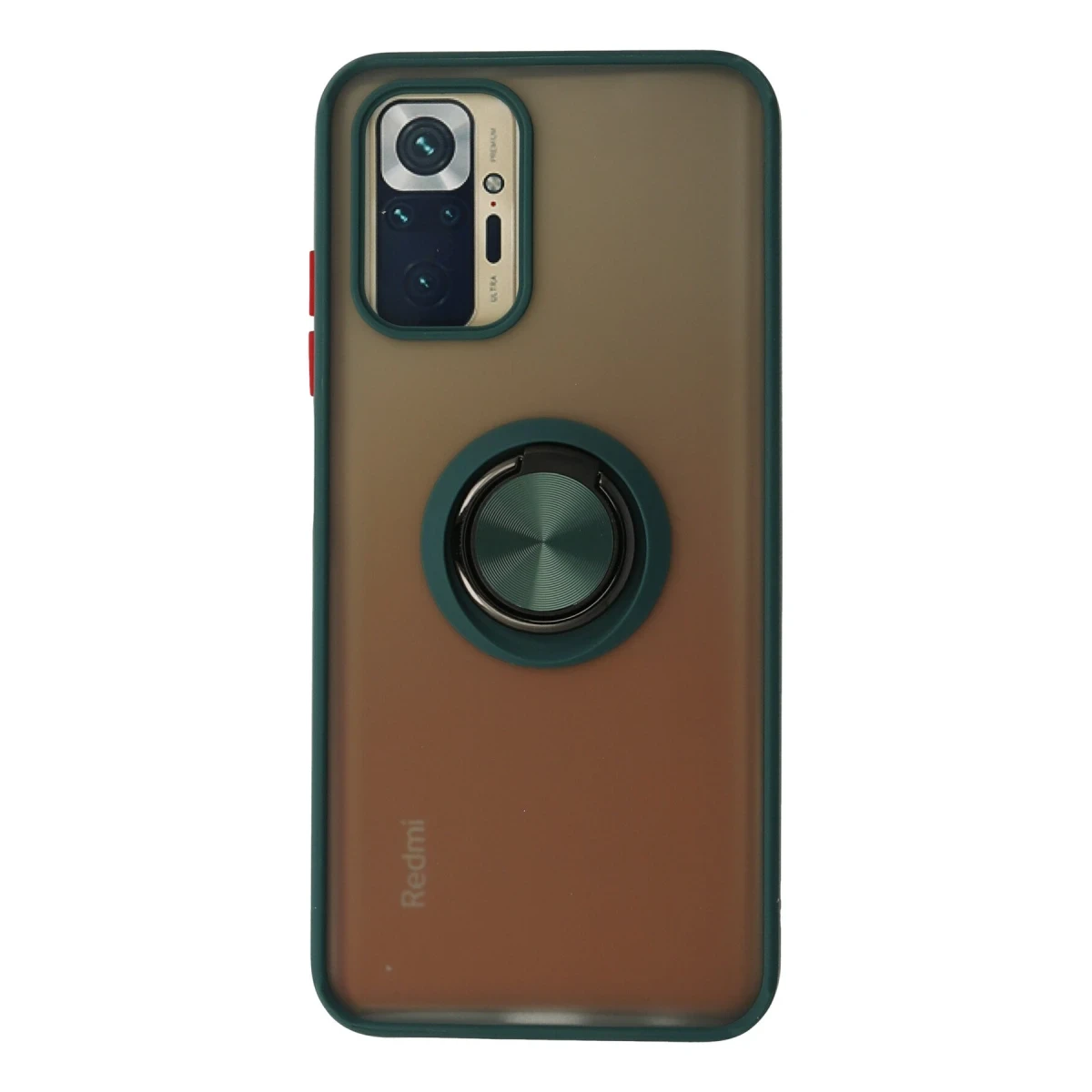 Newface Xiaomi Redmi Note 10 Kılıf Montreal Yüzüklü Silikon Kapak - Yeşil