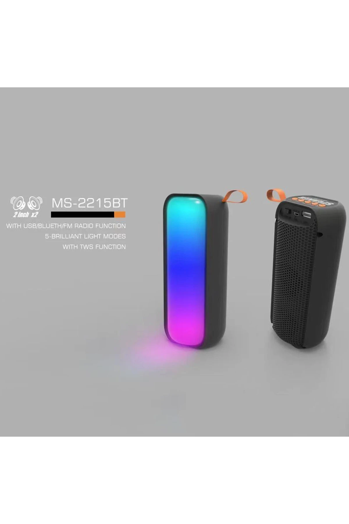 Newface MS-2215BT RGB Kablosuz Hoparlör - Siyah — görsel 4