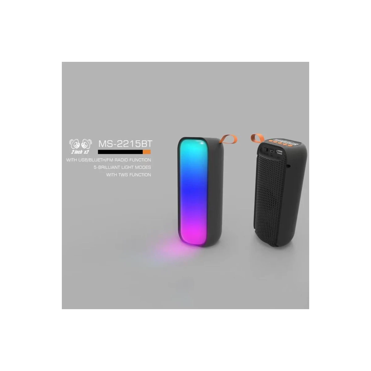Newface MS-2215BT RGB Kablosuz Hoparlör - Siyah — görsel 8