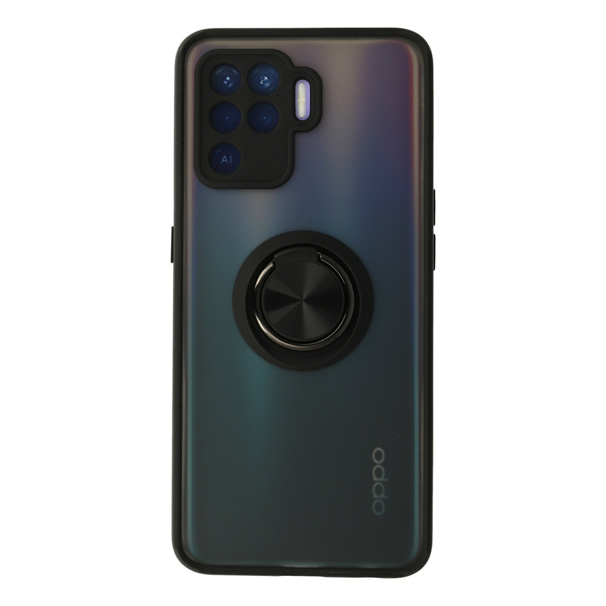 Newface Oppo Reno 5 Lite Kılıf Montreal Yüzüklü Silikon Kapak - Siyah — görsel 7