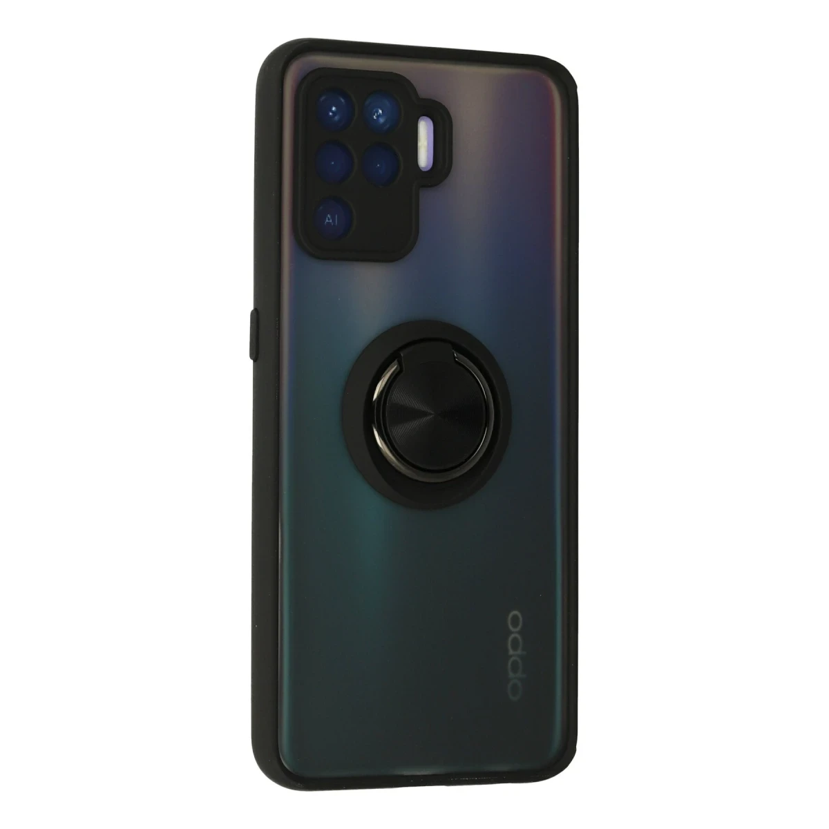 Newface Oppo Reno 5 Lite Kılıf Montreal Yüzüklü Silikon Kapak - Siyah — görsel 5
