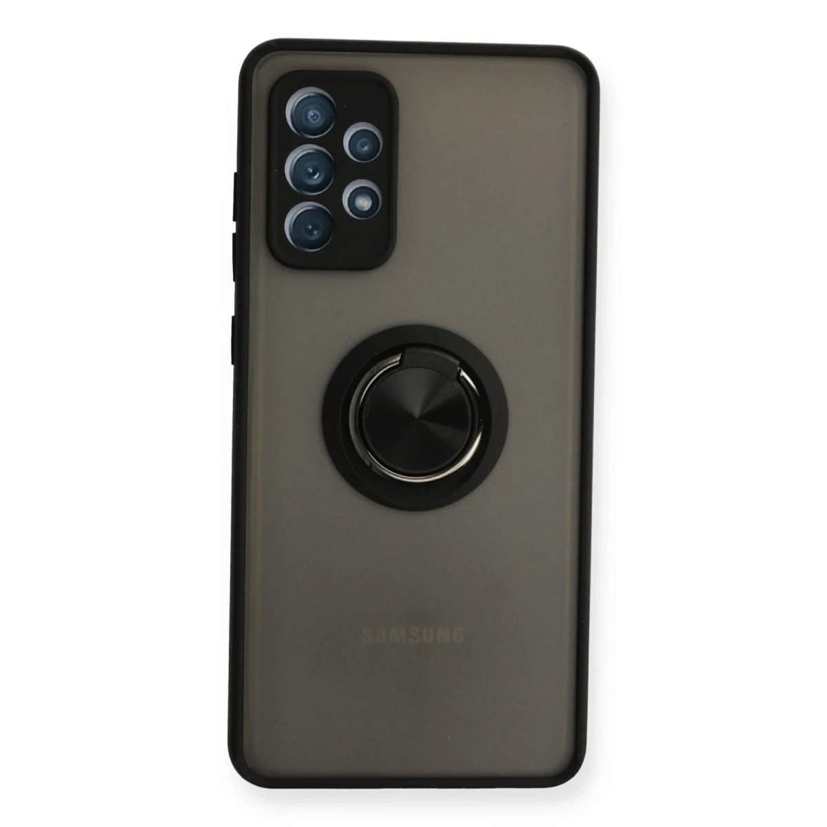 Newface Samsung Galaxy A32 Kılıf Montreal Yüzüklü Silikon Kapak - Siyah — görsel 4