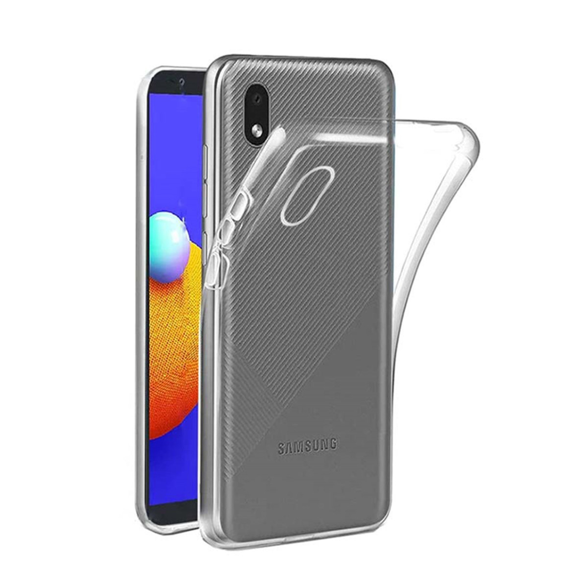 Newface Samsung Galaxy A01 Core Kılıf Deluxe 2mm Şeffaf Silikon — görsel 7