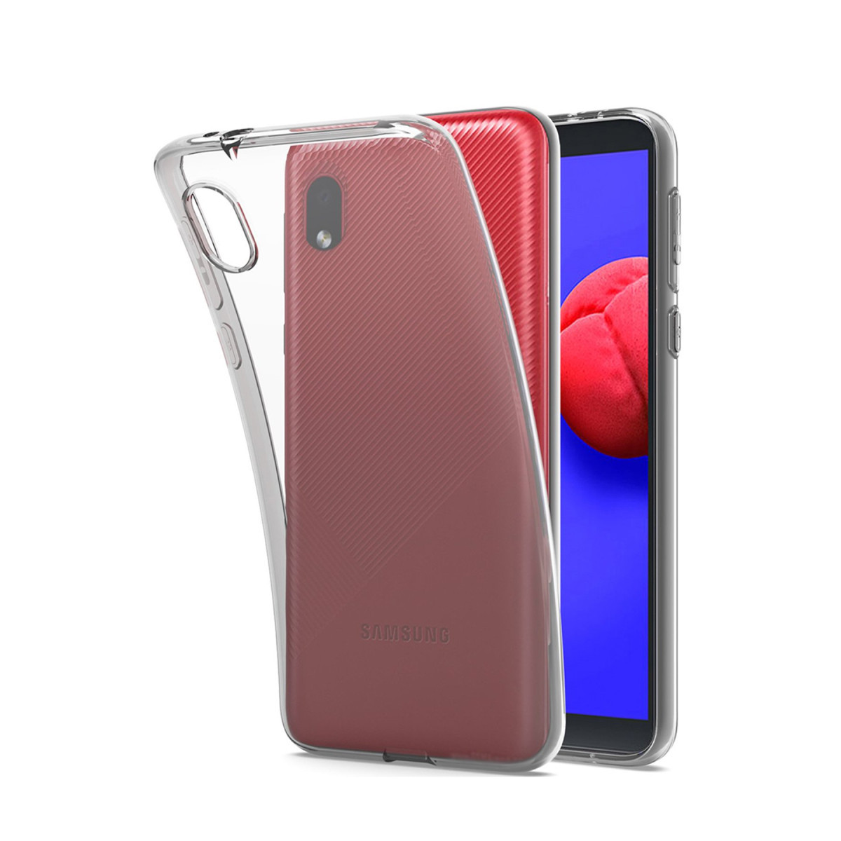 Newface Samsung Galaxy A01 Core Kılıf Deluxe 2mm Şeffaf Silikon — görsel 9