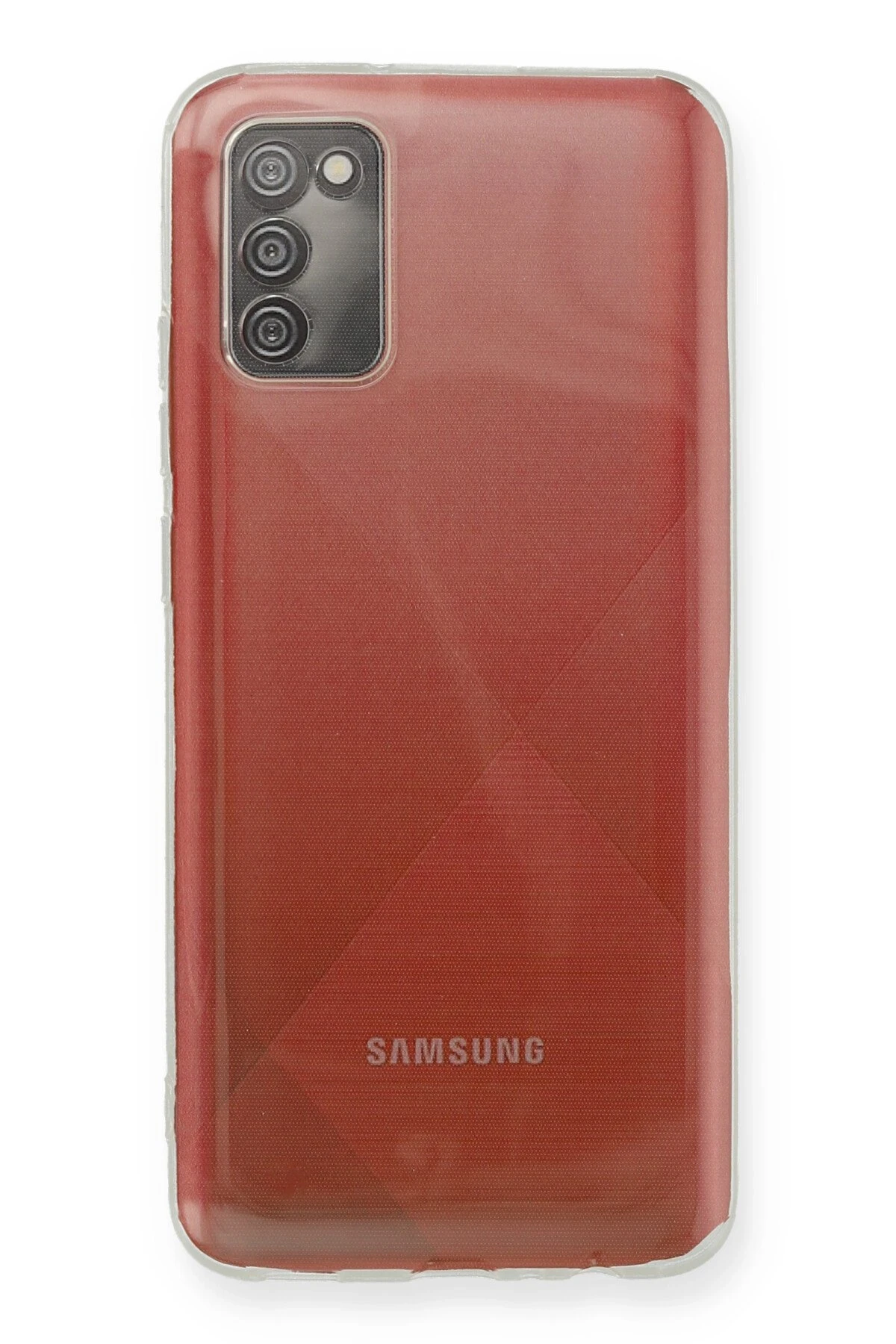 Newface Samsung Galaxy A02S Kılıf Deluxe 2mm Şeffaf Silikon