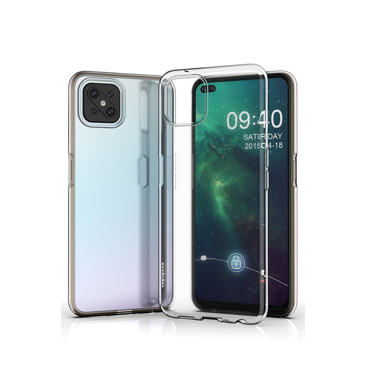 Newface Oppo Reno 4 Lite Kılıf Deluxe 2mm Şeffaf Silikon — görsel 8