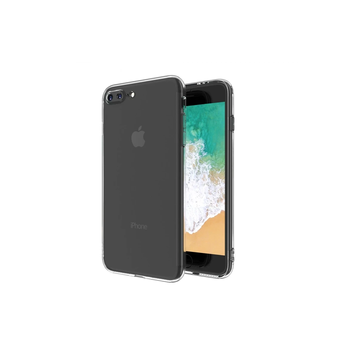 Newface Apple iPhone 8 Plus Kılıf Deluxe 2mm Şeffaf Silikon — görsel 7